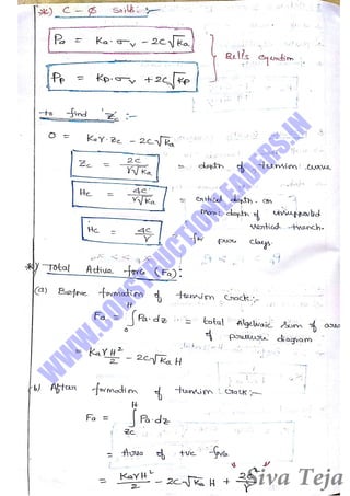 Geotechnical engineering gate short notes | PDF