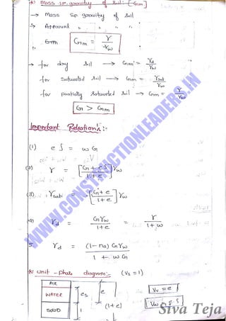 Geotechnical engineering gate short notes | PDF