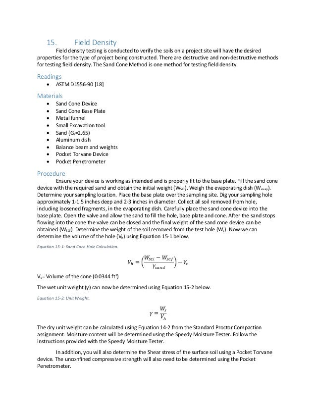 Geotechnical Engineering Laboratory Manual