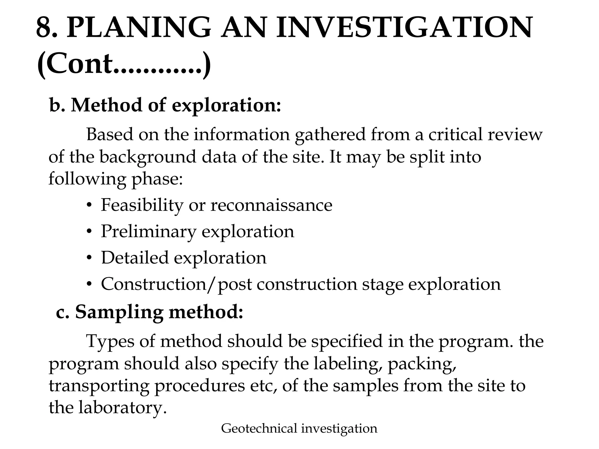 Geotechnical investigation | PPTX