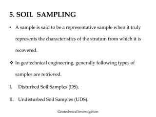 Geotechnical investigation | PPTX