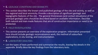 Geotech site investigation | PPTX