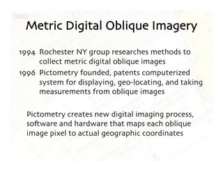 Micro Pictometry Applications for Oblique Aerial Imagery | PDF