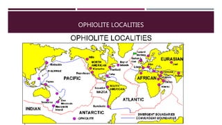 OPHIOLITE LOCALITIES
 