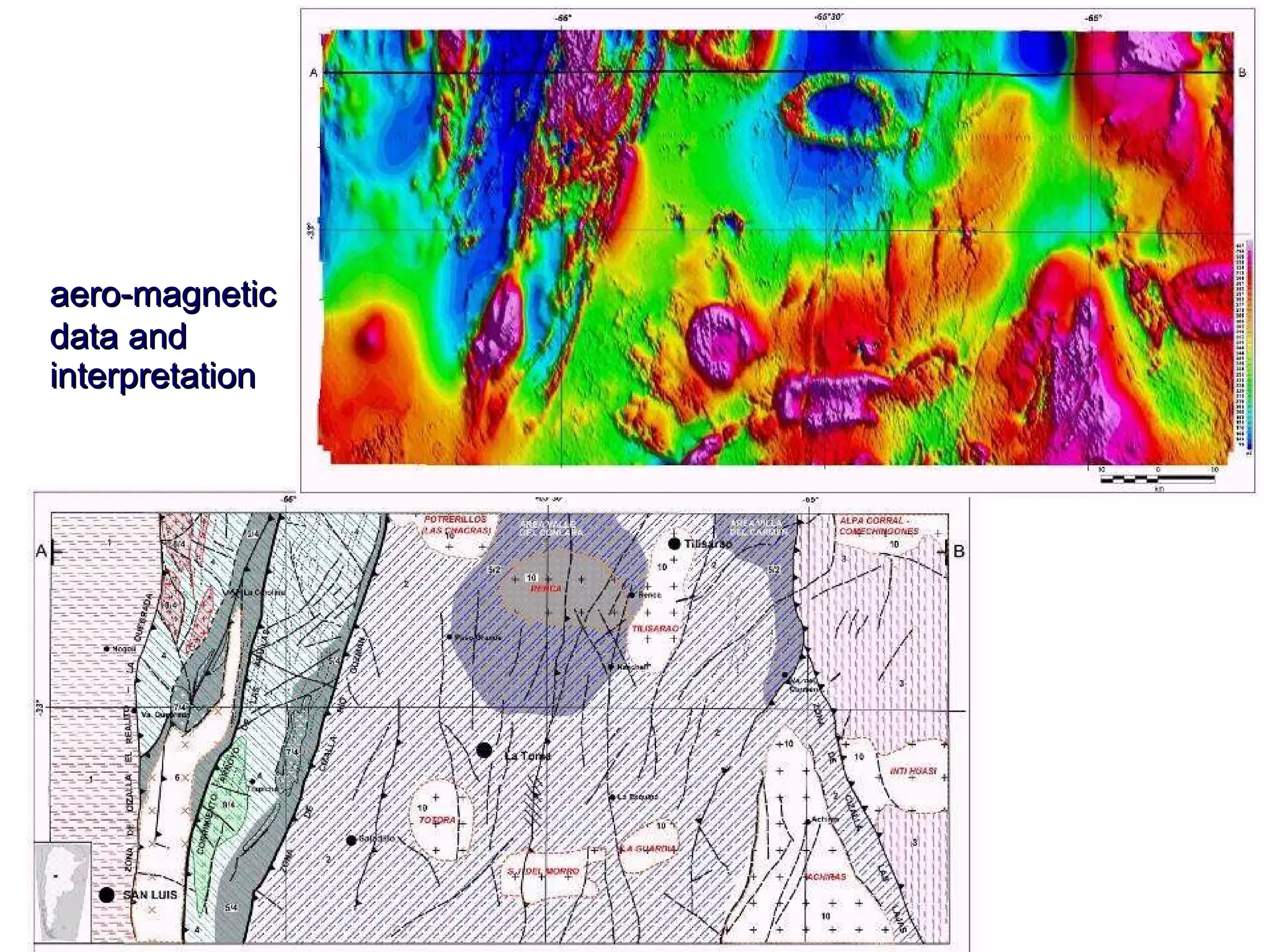 aero-magnetic data and interpretation  
