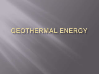 Geothermal Energy 