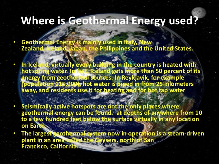 Geothermal Energy Facts Geothermal Energy Facts