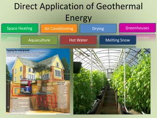 Direct Application of Geothermal
Energy
 