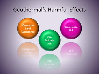 Geothermal’s Harmful Effects
 
