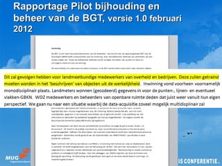 Rapportage Pilot bijhouding en
beheer van de BGT, versie 1.0 februari
2012
 