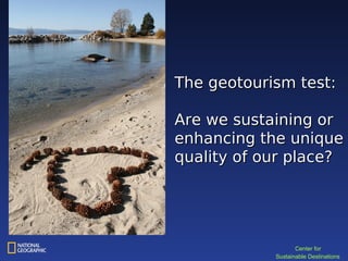 Geotourism Principles