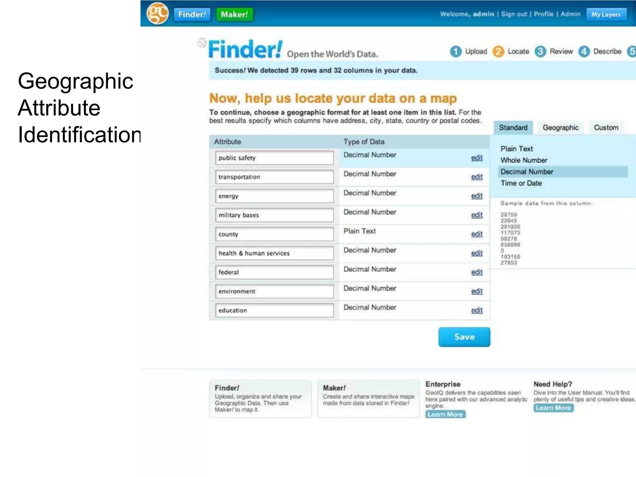 Geographic Attribute Identification