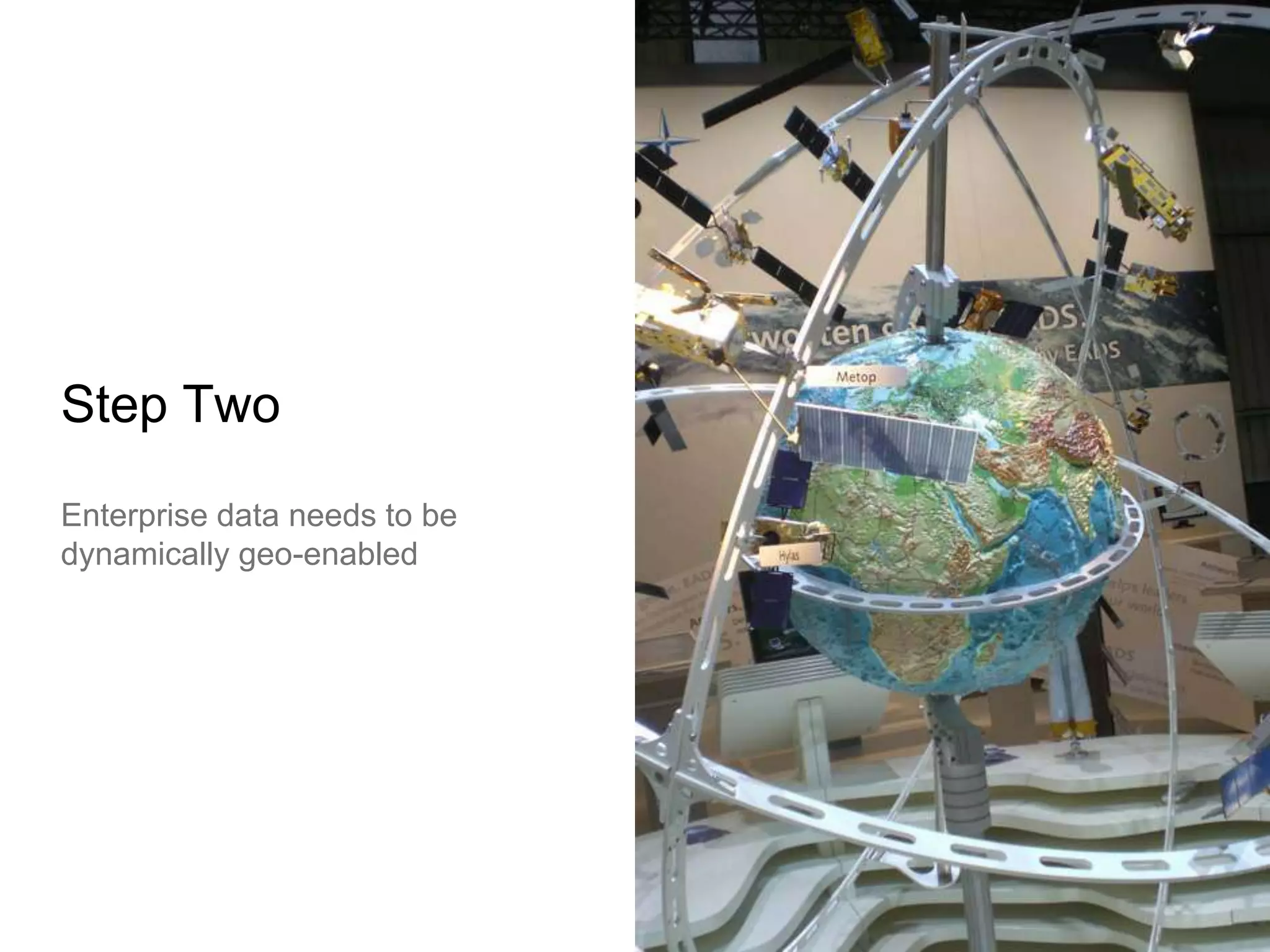 Step TwoEnterprise data needs to be dynamically geo-enabled