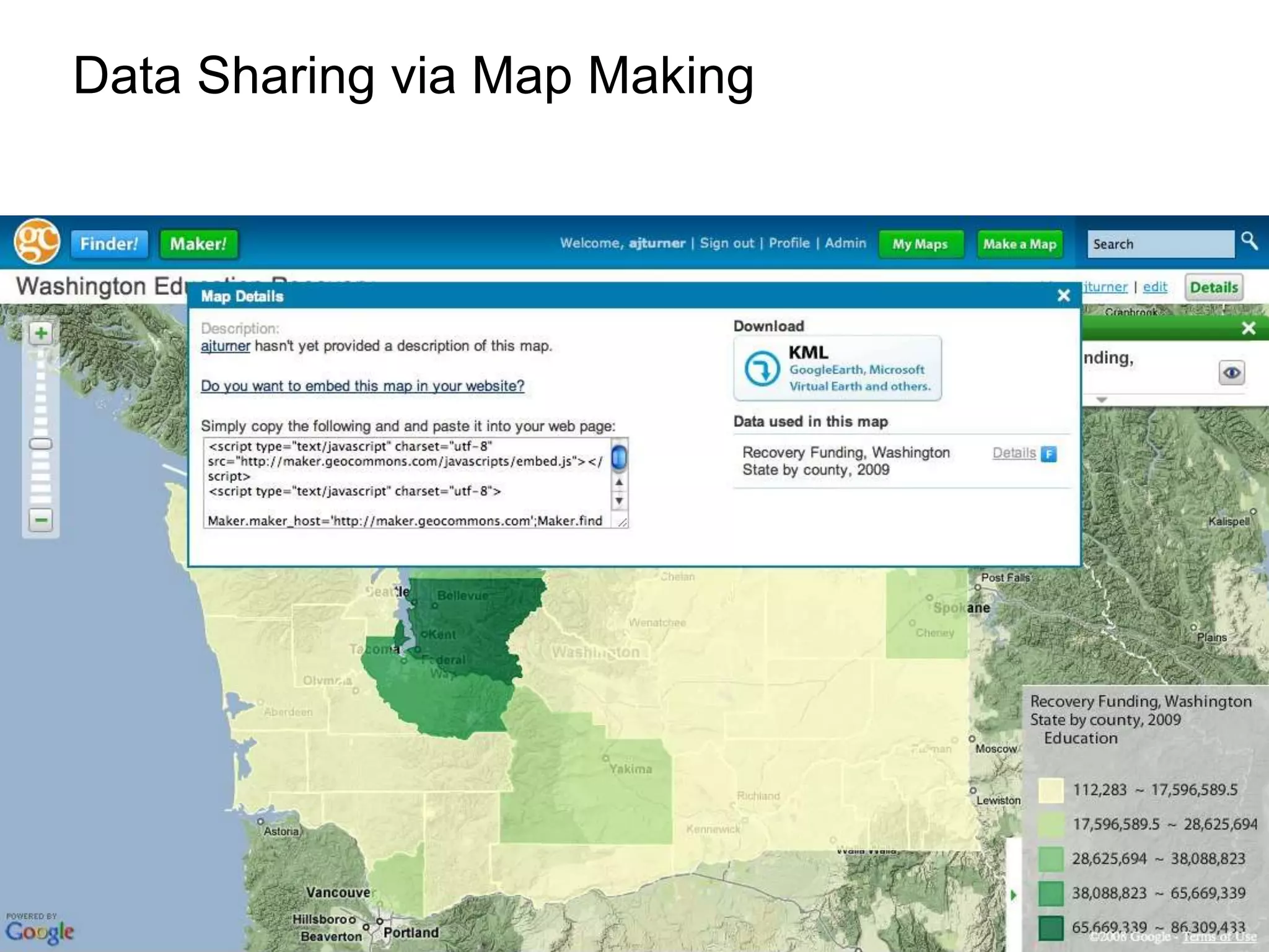 Data Sharing via Map Making