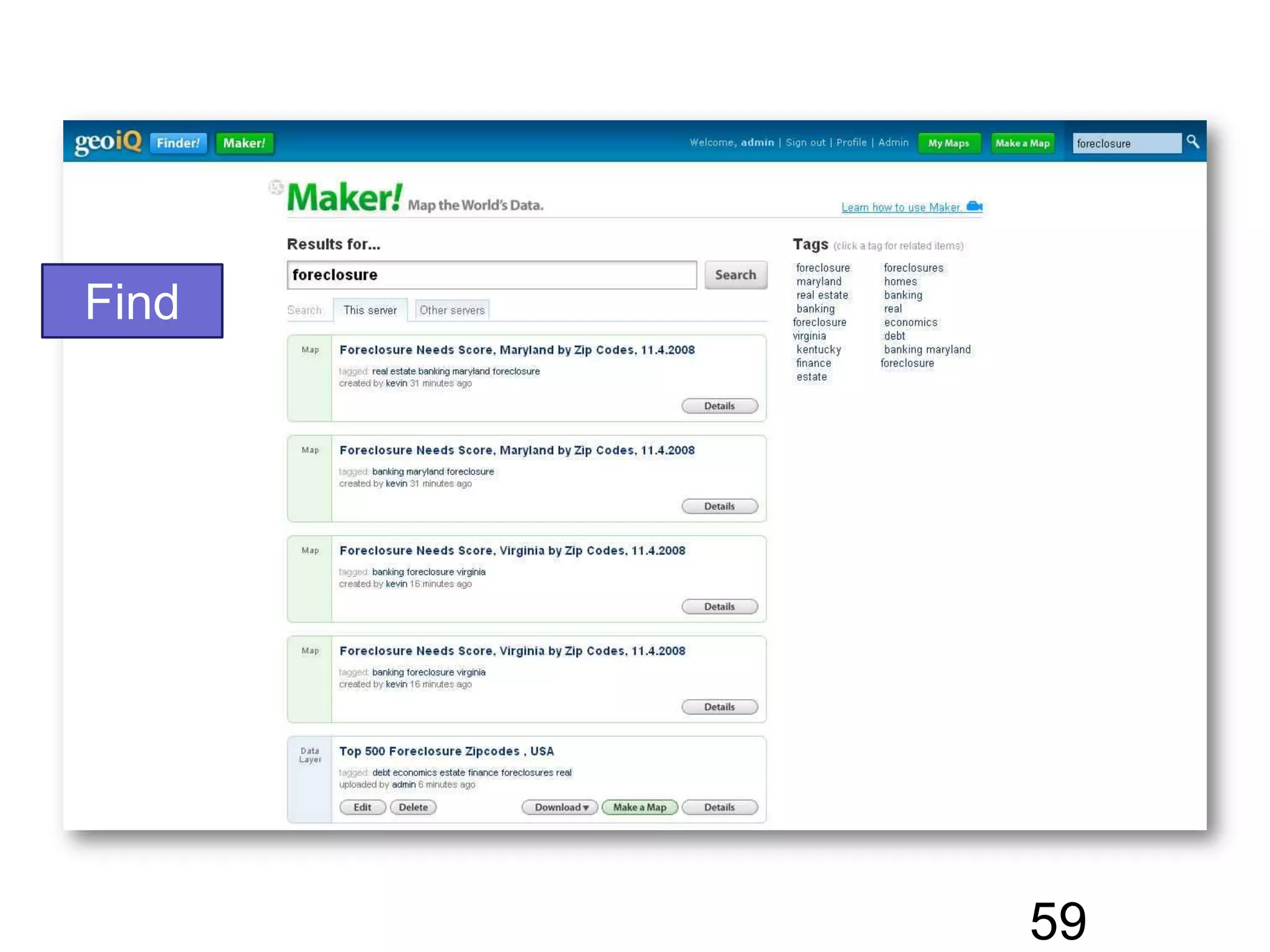 Data Sharing via Map Making