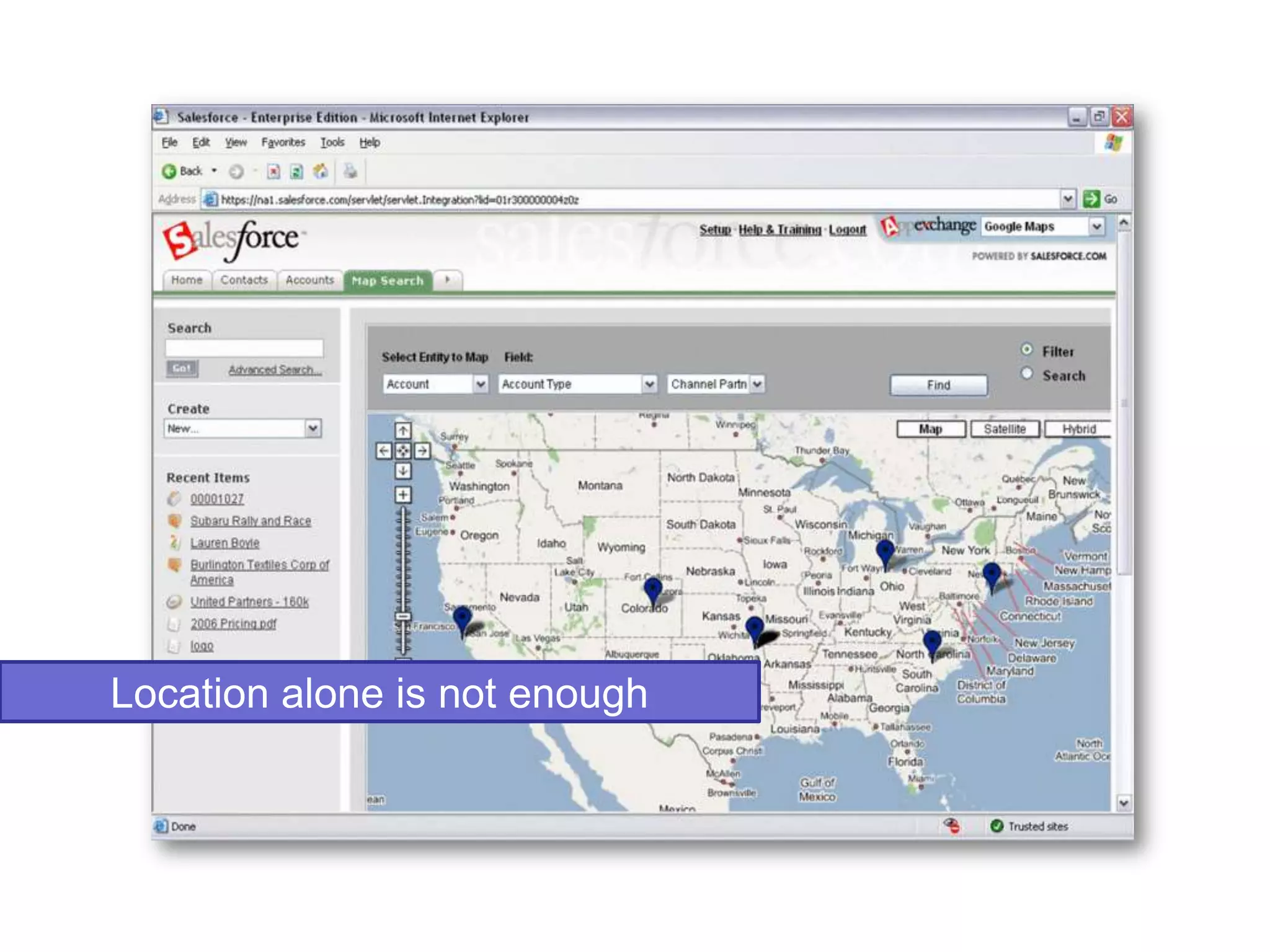Location alone is not enough