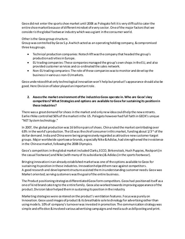 Geox breathing innovation into shoes case study analysis image