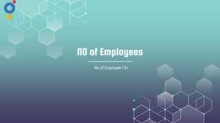 NO of Employees
No of Employee 15+
 