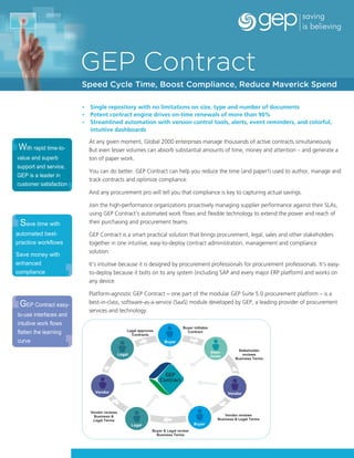 Data Sheet: GEP Contract