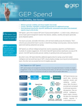 Data Sheet: GEP Spend