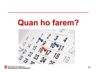 26
Quan ho farem?
 
