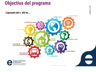 edubcn.cat
Objectius del programa
https://4generations4ed.com/wp-content/uploads/2018/04/gears_web.png
L’aprenent del s. XXI és...
 