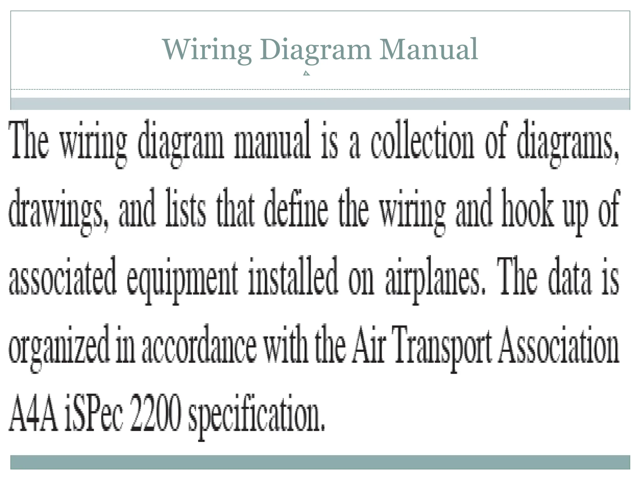Wiring Diagram Manual
 