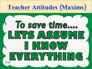 Teacher Attitudes (Maxims) Insert Needed!!!!! 