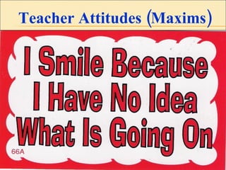 Teacher Attitudes (Maxims) Insert Needed!!!!! 