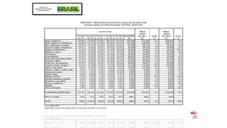 Fonte: Conhecendo o Brasil 
em Números – Junho 2011 - MDIC 
 