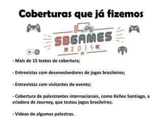 Mídia Kit de 2015 do site Geração Gamer