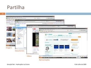 Áudio, vídeo, imagens