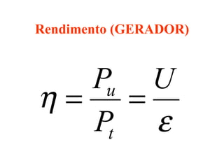 Rendimento (GERADOR)