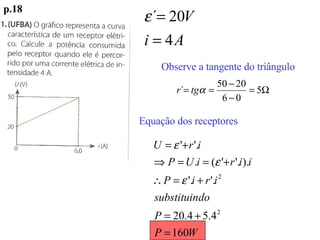 p.18 Observe a tangente do triângulo Equação dos receptores