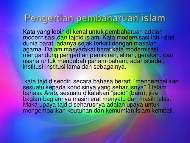 Gerakan Pembaharuan Islam Di Indonesia
