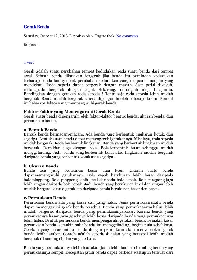 Gerak Benda