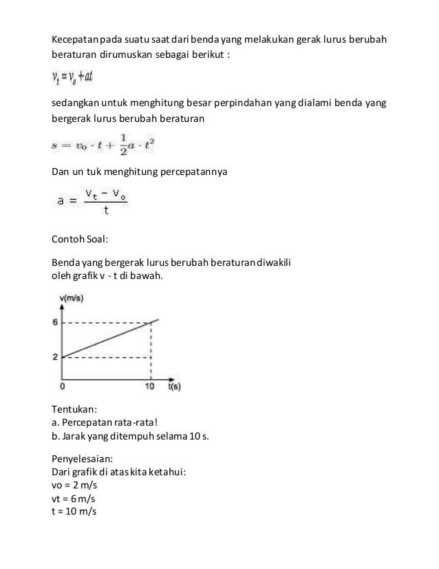 Gerak Lurus dipercepat beraturan