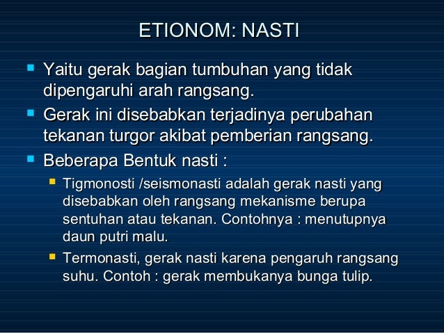 Gerak Pada Tumbuhan