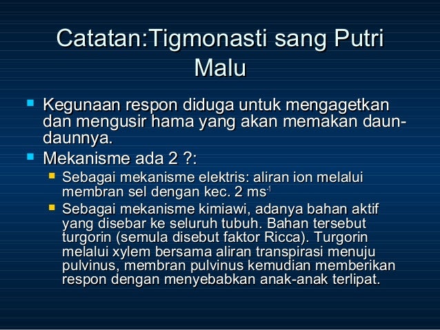 Gerak Pada Tumbuhan