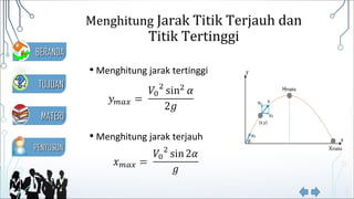 Menghitung Jarak Titik Terjauh dan
Titik Tertinggi
• Menghitung jarak tertinggi
• Menghitung jarak terjauh
MATERIMATERI
TUJUANTUJUAN
PENYUSUNPENYUSUN
BERANDABERANDA
 