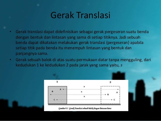 10 contoh gerak translasi