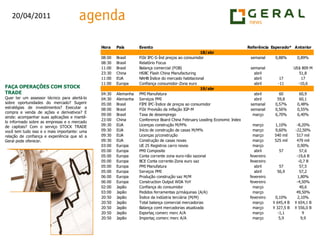 FAÇA OPERAÇÕES COM STOCK TRADEQuer ter um assessor técnico para alertá-lo sobre oportunidades do mercado? Sugerir estratégias de investimentos? Executar a compra e venda de ações e derivativos? E ainda: acompanhar suas aplicações e mantê-lo informado sobre as empresas e o mercado de capitais? Com o serviço STOCK TRADE você tem tudo isso e o mais importante: uma relação de confiança e experiência que só a Geral pode oferecer.