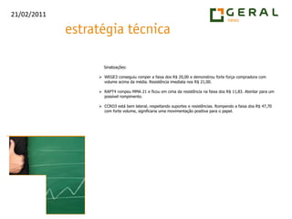     Sinalizações:WEGE3 conseguiu romper a faixa dos R$ 20,00 e demonstrou forte força compradora com volume acima da média. Resistência imediata nos R$ 21,00.