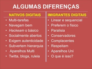 Usa múltiplos instrumentosO NATIVO DIGITALEstá atualizado e antecipa as novidades