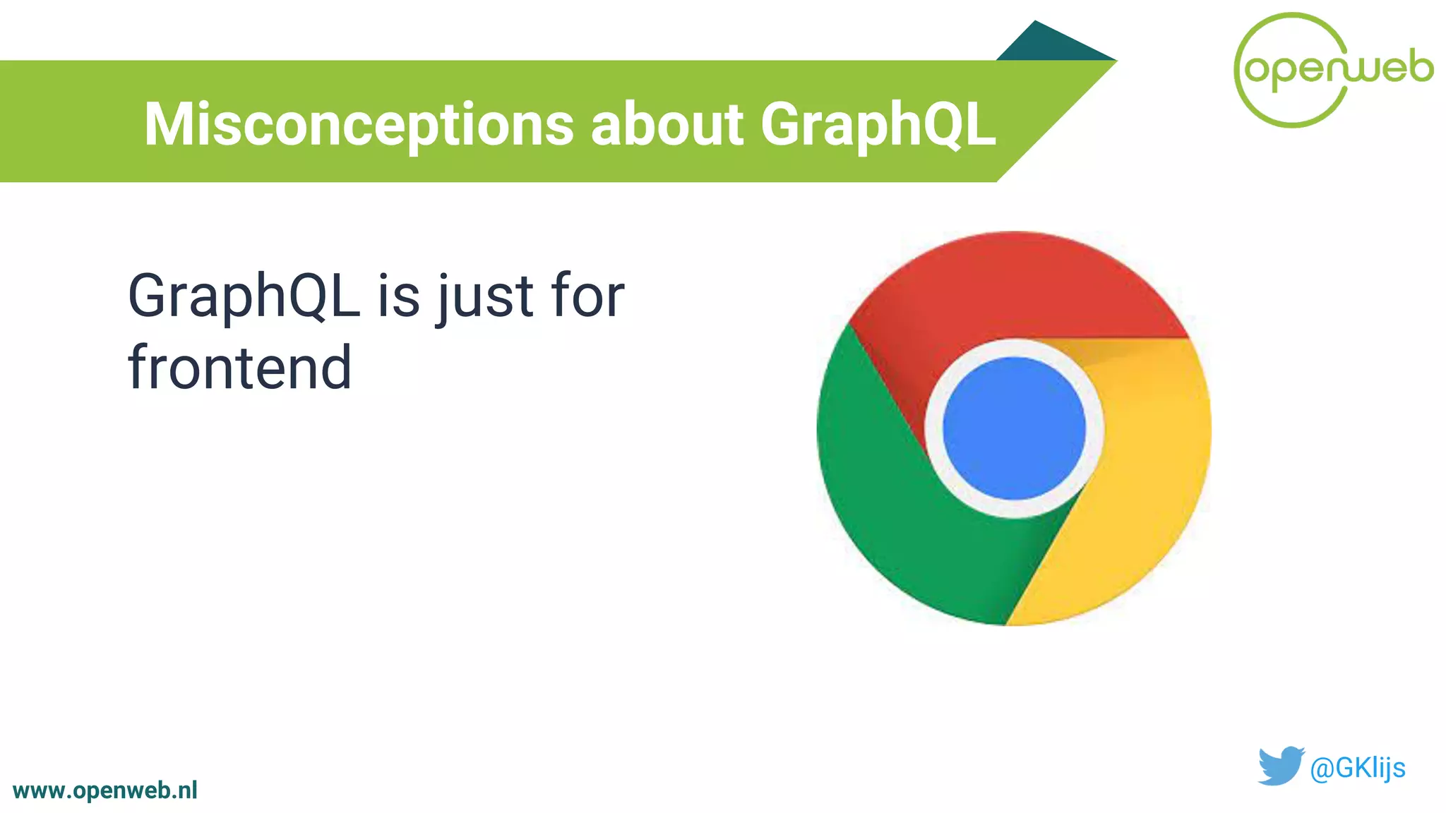 www.openweb.nl
Misconceptions about GraphQL
@GKlijs
GraphQL is just for
frontend
 