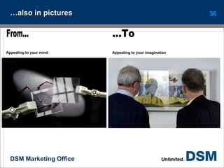 … also in pictures Appealing to your mind From... ...To Appealing to your imagination 