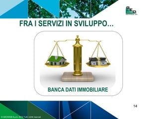 FRA I SERVIZI IN SVILUPPO…
14
© GEOWEB S.p.A. 2014 Tutti i diritti riservati
BANCA DATI IMMOBILIARE
 