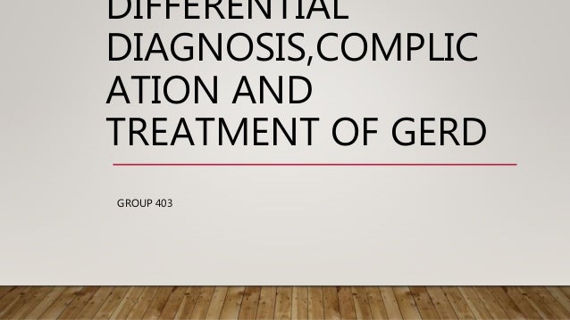 Gastroesophageal reflux disease differential diagnosis