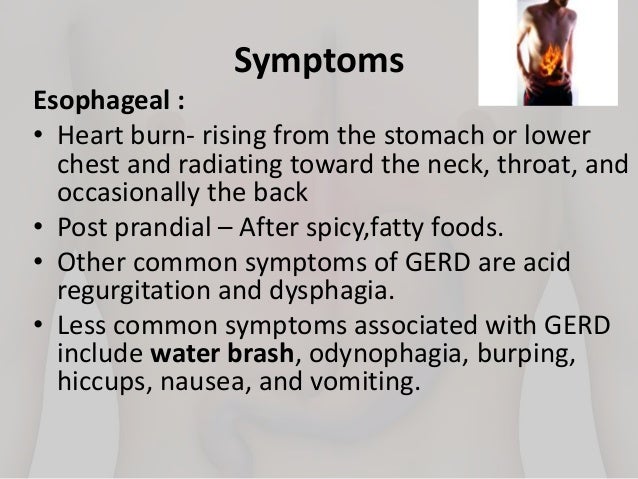 Gastroesophageal reflux and Hiatal Hernia