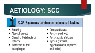 AETIOLOGY: SCC
 